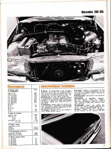 Caracteristiques techniques mercedes 280 sel