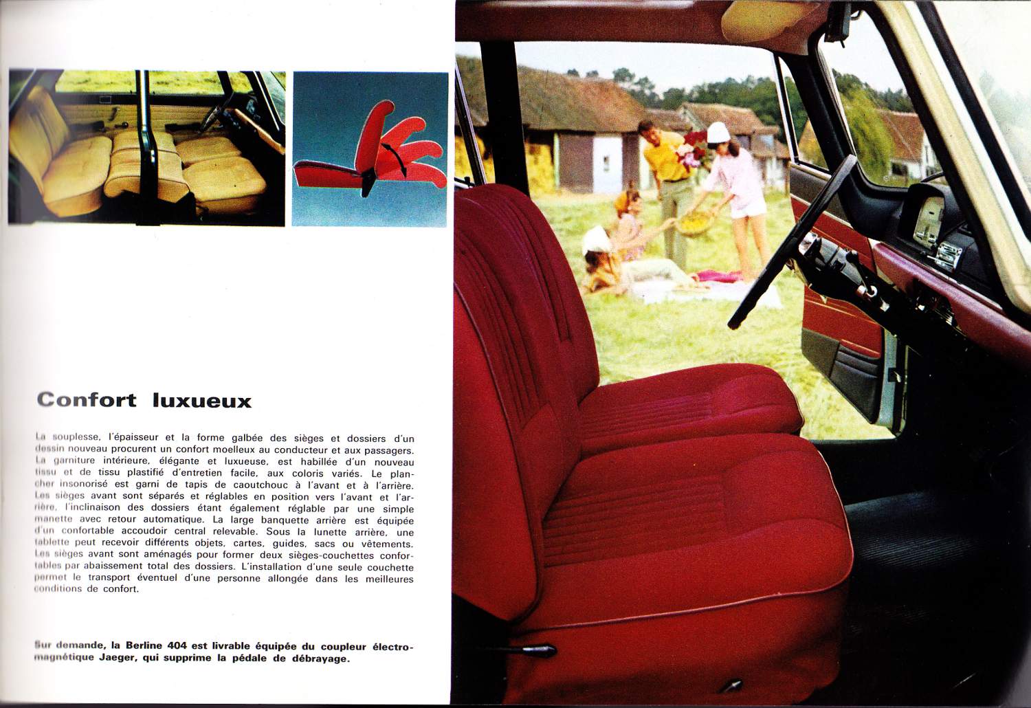 Original Vintage 1966 Peugeot 404 Sales Brochure - German Edition