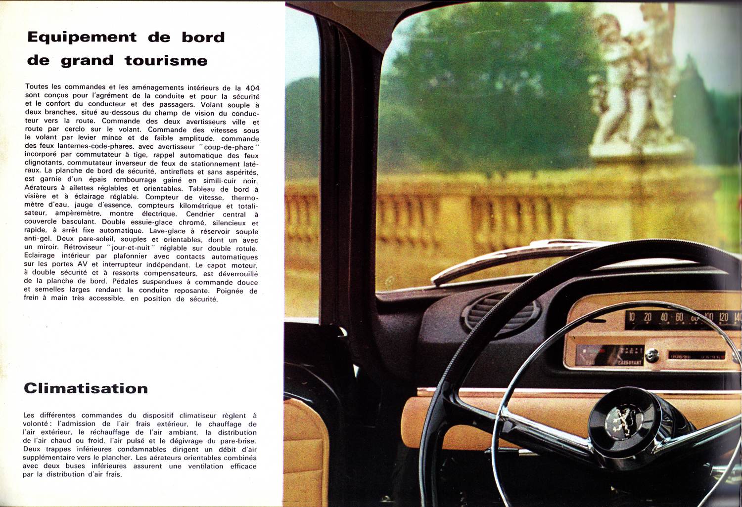 Original Vintage 1966 Peugeot 404 Sales Brochure - German Edition