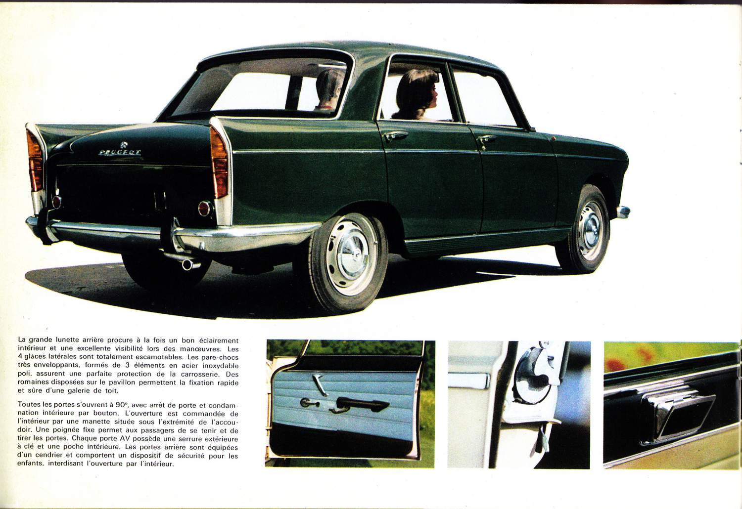 Original Vintage 1966 Peugeot 404 Sales Brochure - German Edition