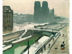 Hiver sur le pont St Michel (1908-1909)