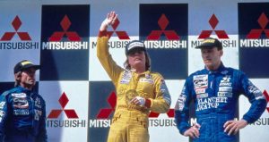 Laffite et Streiff sur le podium Australie 1985