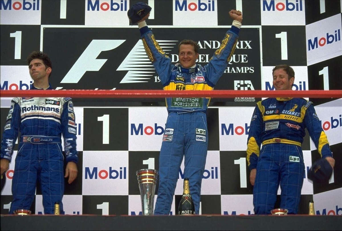 Martin Brundle podium Belgique 1995