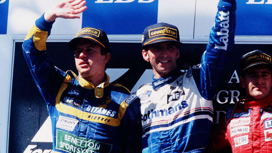 Olivier Panis podium Australie Ligier 1995